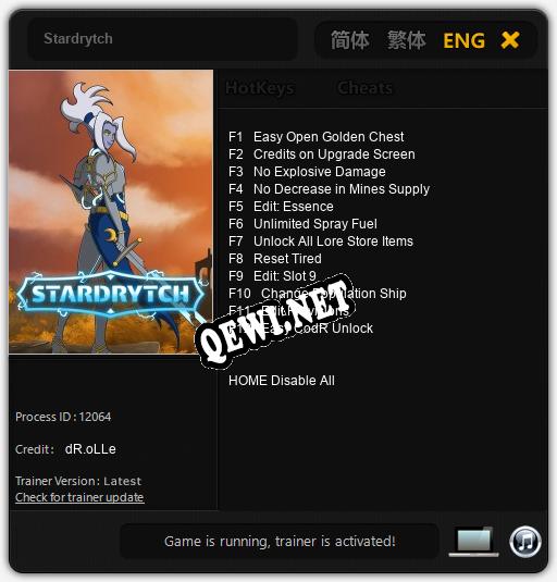 Stardrytch: ТРЕЙНЕР И ЧИТЫ (V1.0.83)