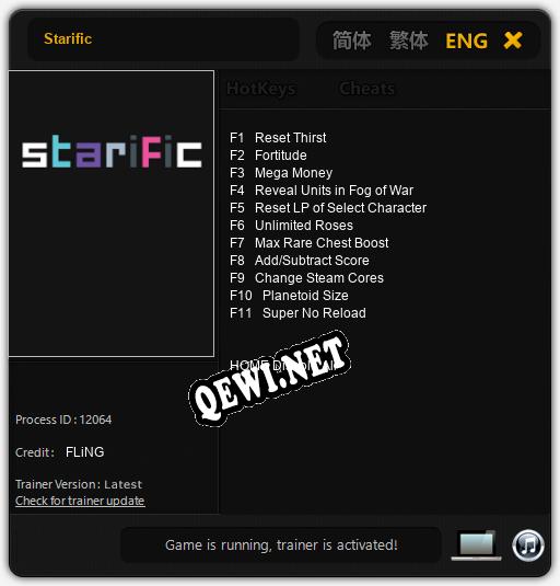 Трейнер для Starific [v1.0.2]