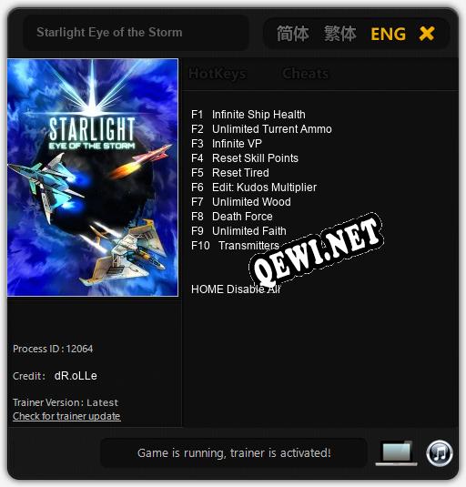 Starlight Eye of the Storm: Читы, Трейнер +10 [dR.oLLe]
