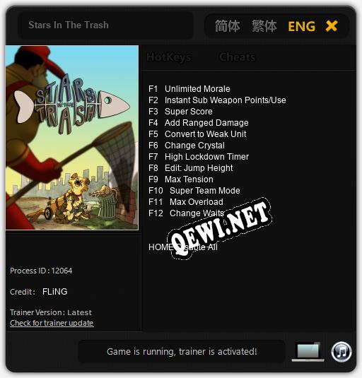 Трейнер для Stars In The Trash [v1.0.2]