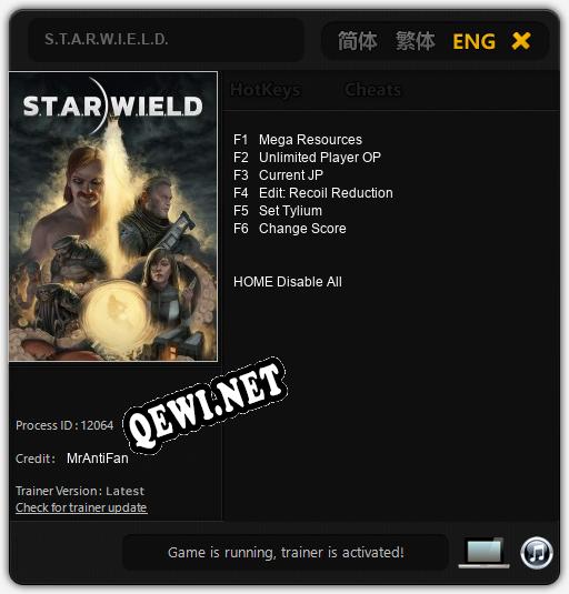 S.T.A.R.W.I.E.L.D.: Читы, Трейнер +6 [MrAntiFan]