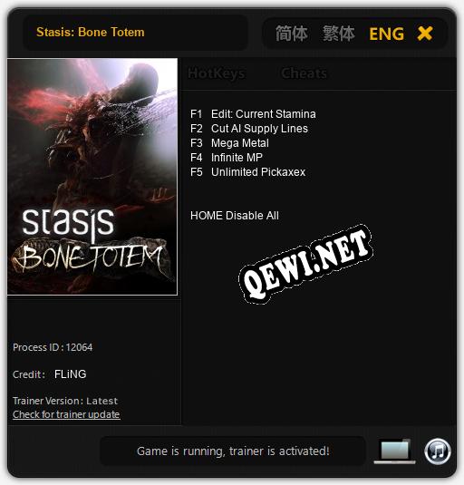 Stasis: Bone Totem: Трейнер +5 [v1.9]