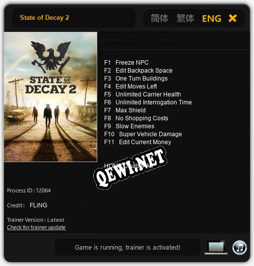 State of Decay 2: Читы, Трейнер +11 [FLiNG]