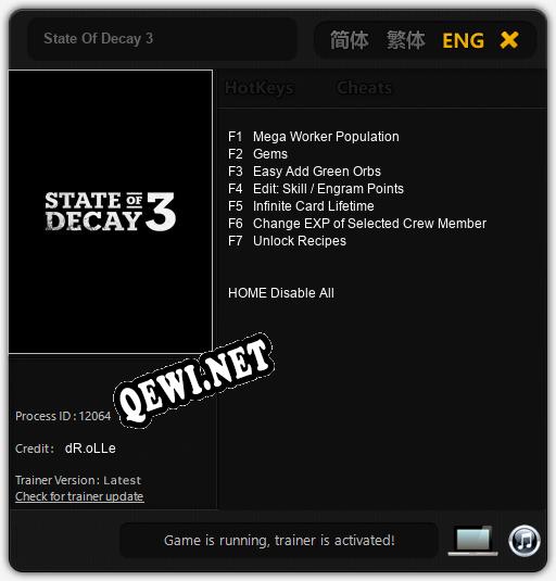 State Of Decay 3: Трейнер +7 [v1.3]
