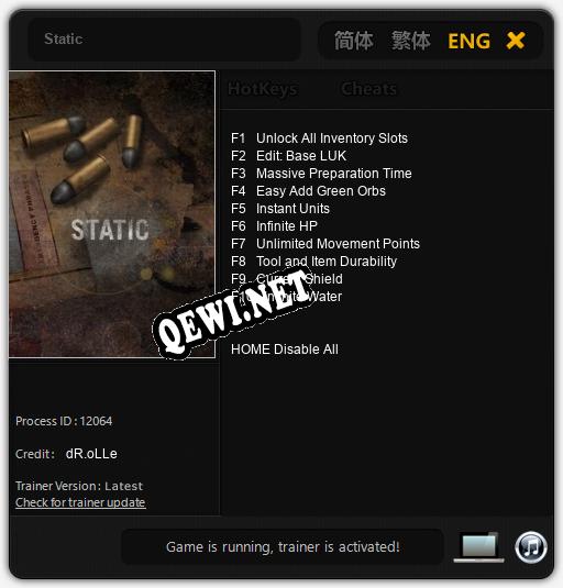 Static: Трейнер +10 [v1.4]