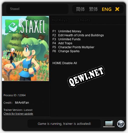Трейнер для Staxel [v1.0.1]