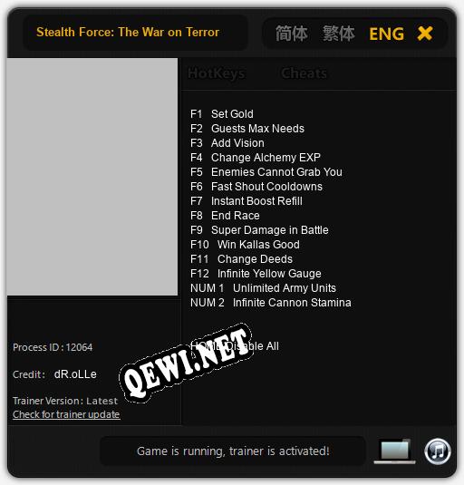 Stealth Force: The War on Terror: Читы, Трейнер +14 [dR.oLLe]