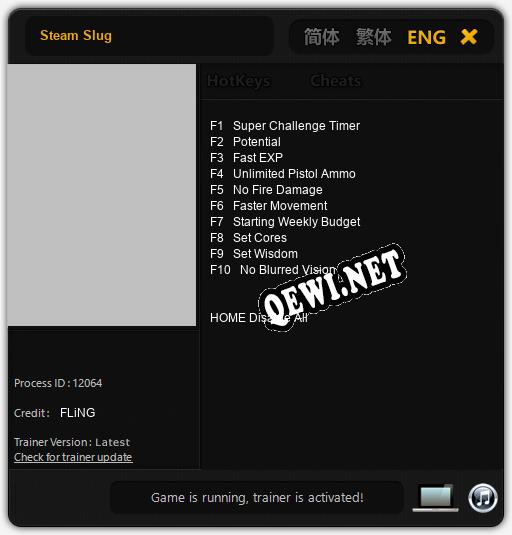 Steam Slug: Трейнер +10 [v1.8]