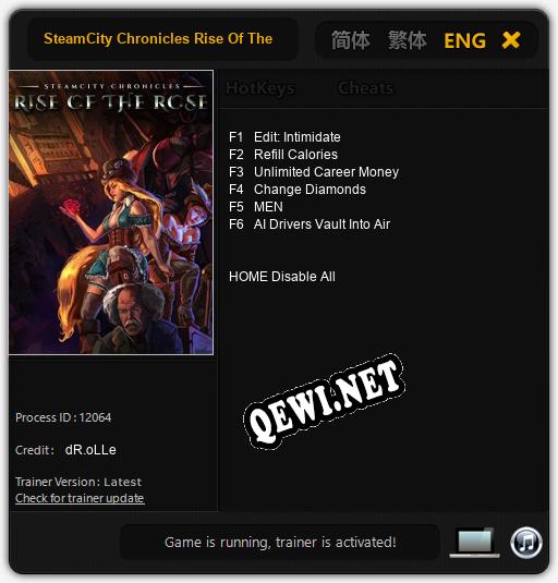 SteamCity Chronicles Rise Of The Rose: Читы, Трейнер +6 [dR.oLLe]