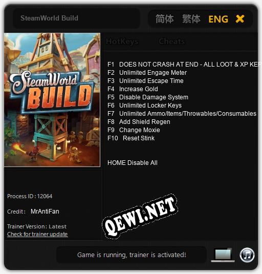 SteamWorld Build: Читы, Трейнер +10 [MrAntiFan]