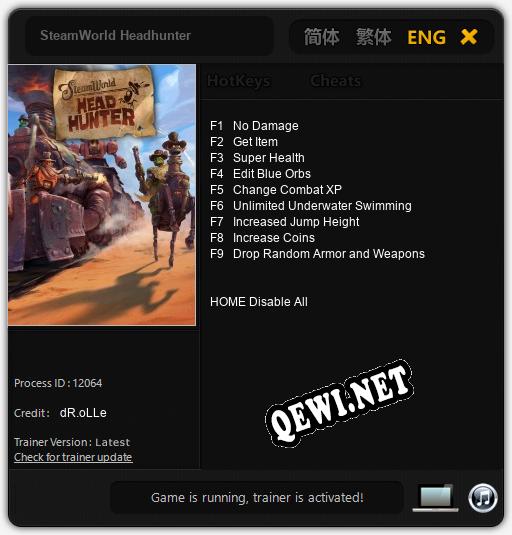 SteamWorld Headhunter: Трейнер +9 [v1.4]