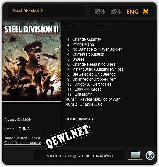 Steel Division 2: Читы, Трейнер +14 [FLiNG]
