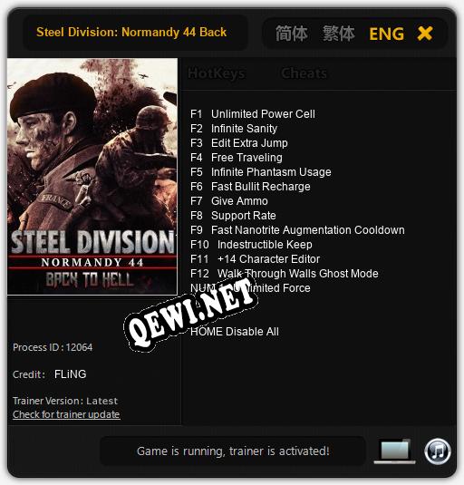 Трейнер для Steel Division: Normandy 44 Back to Hell [v1.0.7]