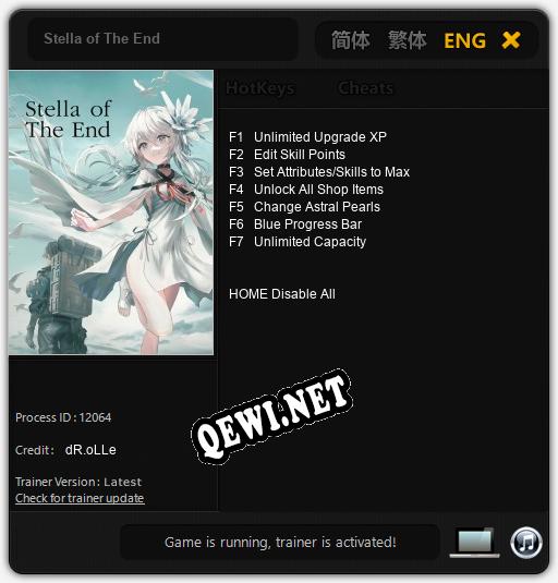 Трейнер для Stella of The End [v1.0.7]