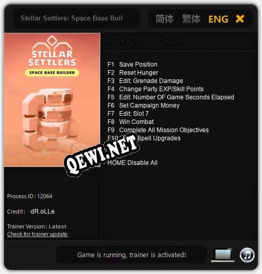 Stellar Settlers: Space Base Builder: Трейнер +10 [v1.4]