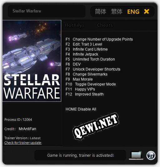 Stellar Warfare: Трейнер +12 [v1.2]