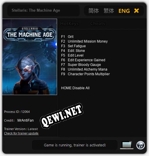 Stellaris: The Machine Age: Трейнер +9 [v1.3]