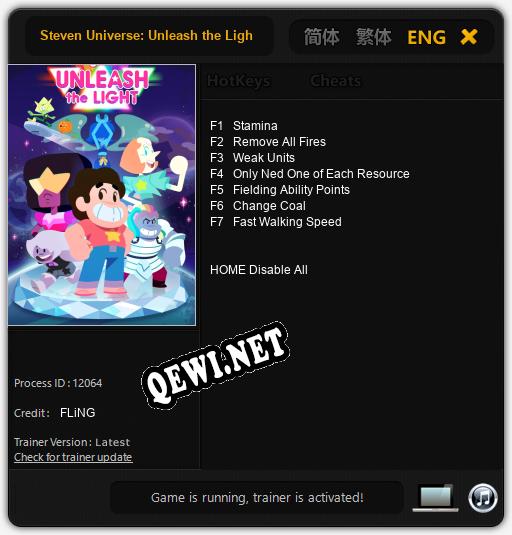 Steven Universe: Unleash the Light: ТРЕЙНЕР И ЧИТЫ (V1.0.53)