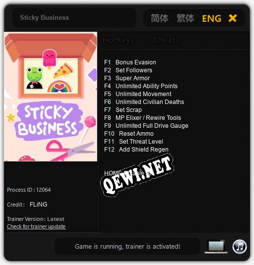 Sticky Business: Читы, Трейнер +12 [FLiNG]