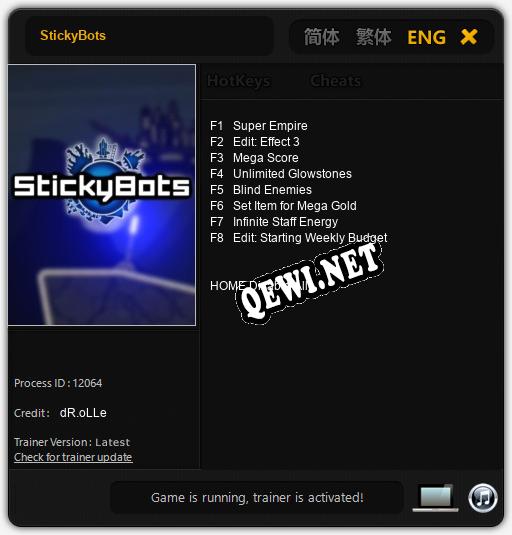 StickyBots: Читы, Трейнер +8 [dR.oLLe]