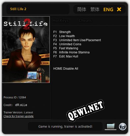 Трейнер для Still Life 2 [v1.0.4]