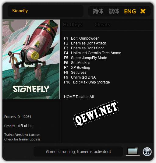 Stonefly: ТРЕЙНЕР И ЧИТЫ (V1.0.98)