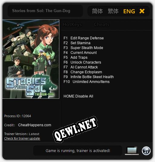 Stories from Sol: The Gun-Dog: Трейнер +10 [v1.9]