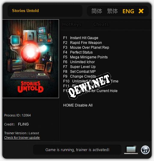 Stories Untold: ТРЕЙНЕР И ЧИТЫ (V1.0.68)