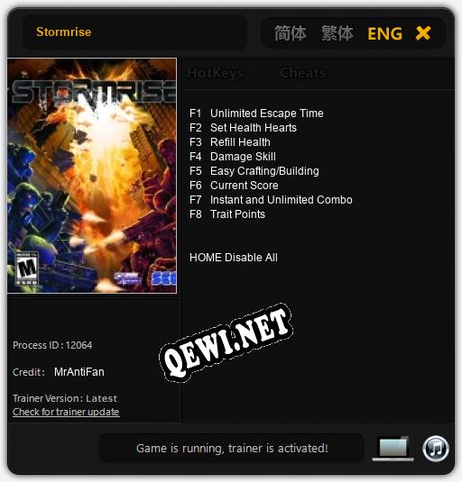 Stormrise: Трейнер +8 [v1.3]