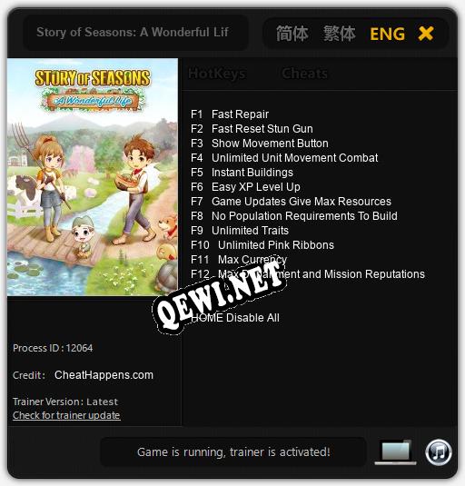 Story of Seasons: A Wonderful Life: ТРЕЙНЕР И ЧИТЫ (V1.0.24)