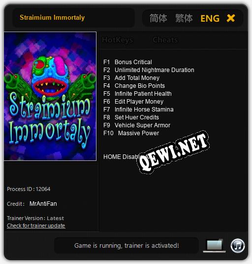 Straimium Immortaly: Трейнер +10 [v1.6]