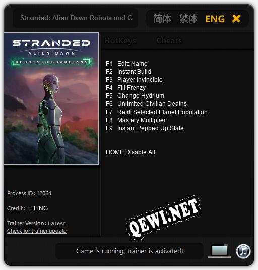 Трейнер для Stranded: Alien Dawn Robots and Guardians [v1.0.6]