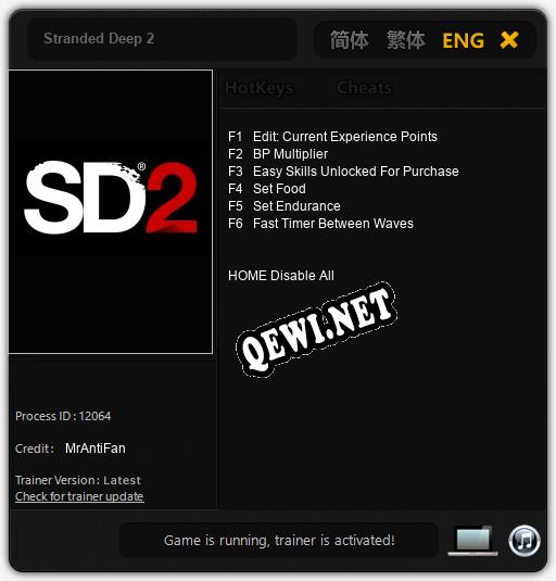 Stranded Deep 2: ТРЕЙНЕР И ЧИТЫ (V1.0.12)