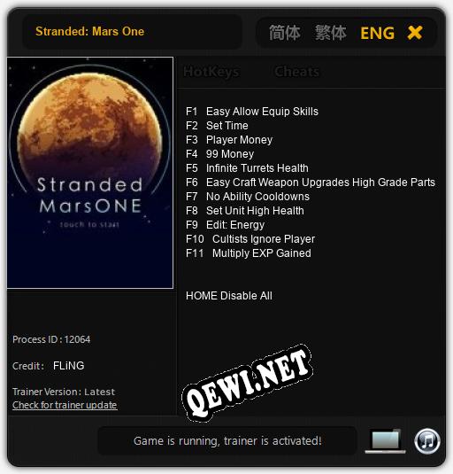 Stranded: Mars One: Читы, Трейнер +11 [FLiNG]