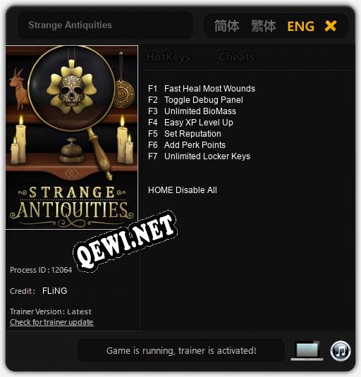 Strange Antiquities: ТРЕЙНЕР И ЧИТЫ (V1.0.58)