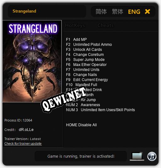 Strangeland: Читы, Трейнер +15 [dR.oLLe]