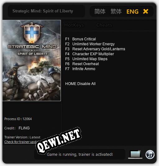 Strategic Mind: Spirit of Liberty: Читы, Трейнер +7 [FLiNG]