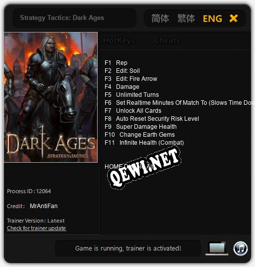 Strategy Tactics: Dark Ages: Трейнер +11 [v1.6]