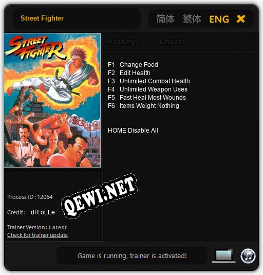 Трейнер для Street Fighter [v1.0.6]