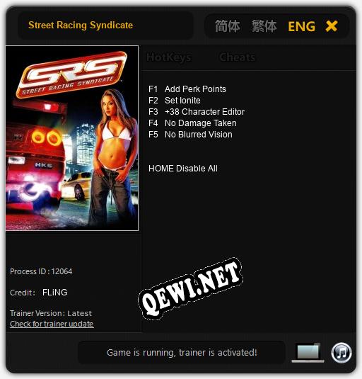 Street Racing Syndicate: ТРЕЙНЕР И ЧИТЫ (V1.0.89)