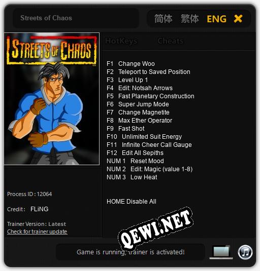 Streets of Chaos: Читы, Трейнер +15 [FLiNG]