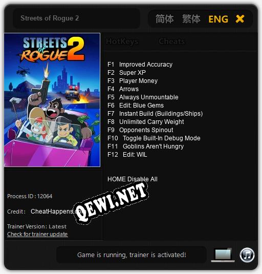 Streets of Rogue 2: Трейнер +12 [v1.9]