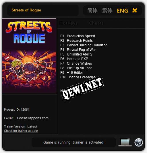 Streets of Rogue: Читы, Трейнер +10 [CheatHappens.com]