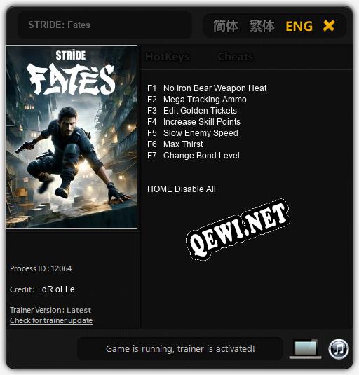 STRIDE: Fates: Трейнер +7 [v1.2]