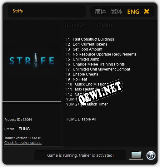 Strife: Трейнер +14 [v1.1]