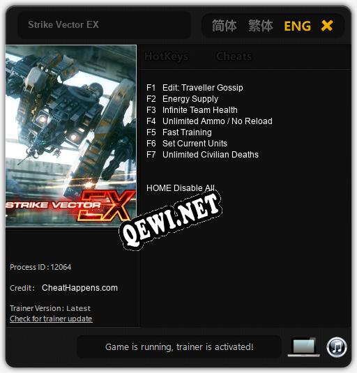 Strike Vector EX: Читы, Трейнер +7 [CheatHappens.com]