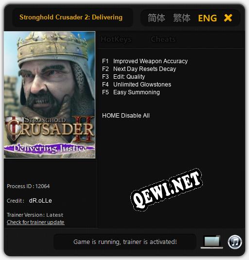 Трейнер для Stronghold Crusader 2: Delivering Justice [v1.0.2]