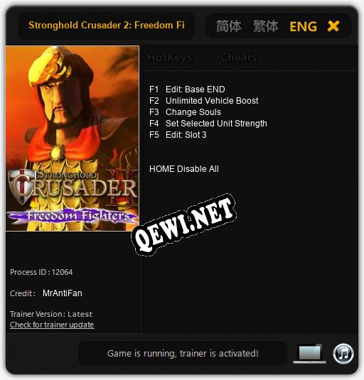 Stronghold Crusader 2: Freedom Fighters: Читы, Трейнер +5 [MrAntiFan]