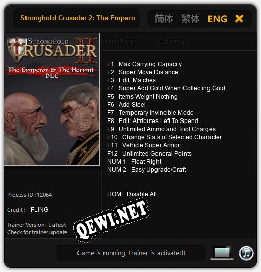 Stronghold Crusader 2: The Emperor and The Hermit: Трейнер +14 [v1.9]