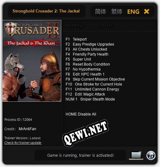 Stronghold Crusader 2: The Jackal and The Khan: Трейнер +13 [v1.2]